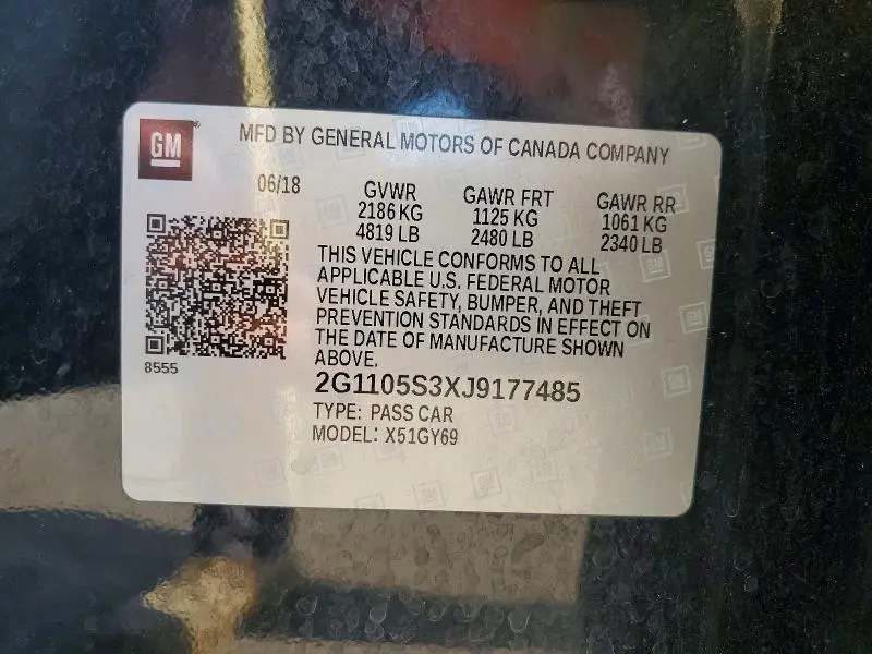 2018 CHEVROLET IMPALA LT  
