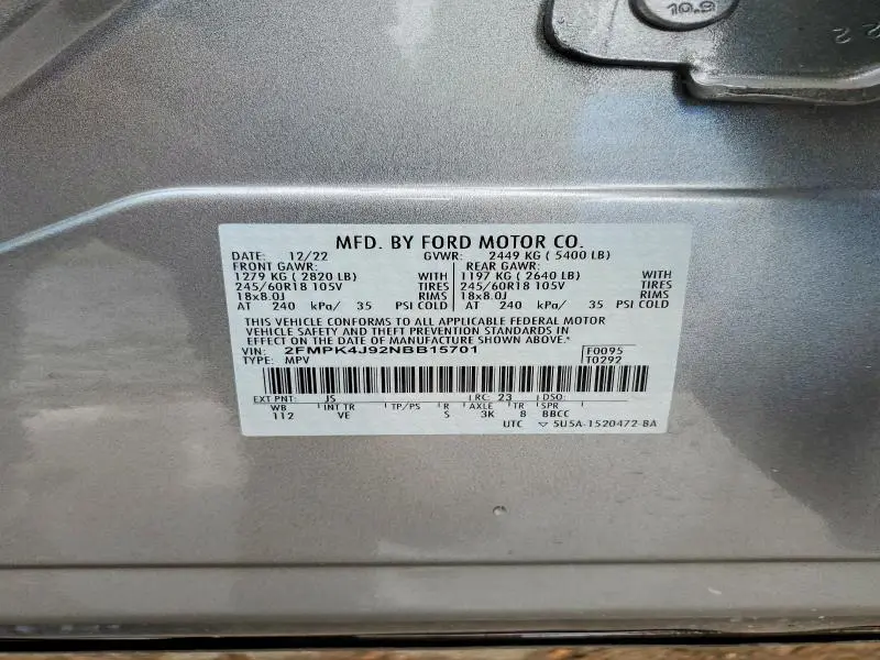 2022 FORD EDGE SEL  