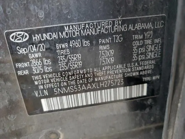 2020 HYUNDAI SANTA FE LIMITED  