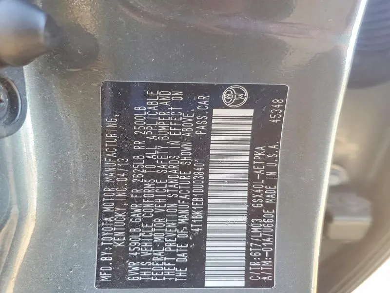 2013 TOYOTA AVALON BASE  