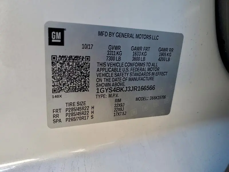 2018 CADILLAC ESCALADE LUXURY  