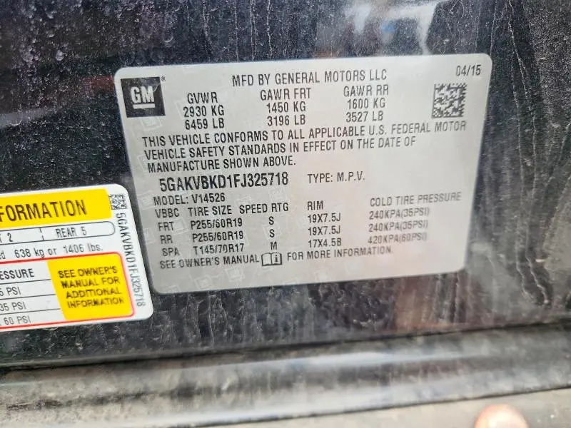 2015 BUICK ENCLAVE   