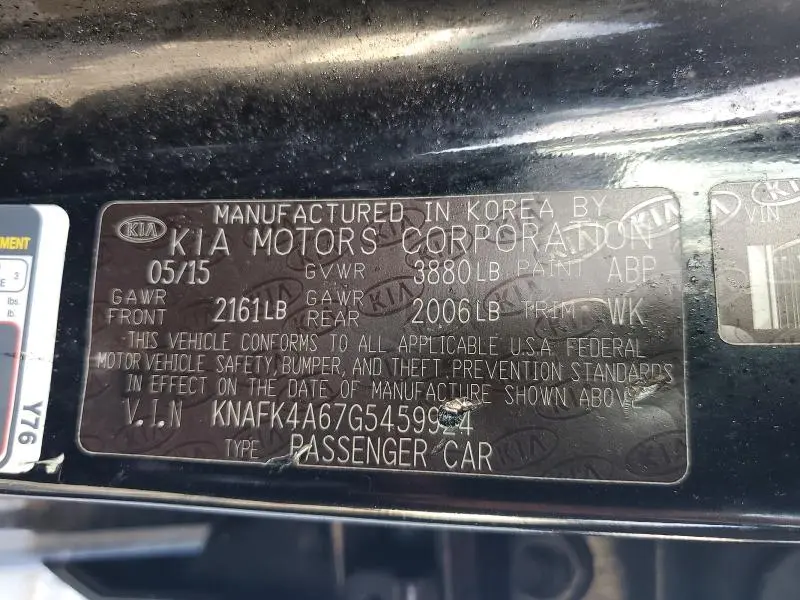 2016 KIA FORTE LX  