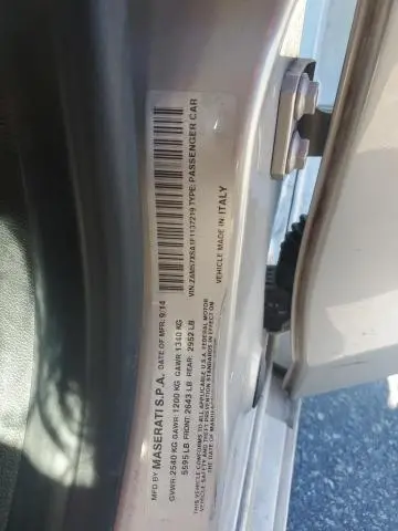 2015 MASERATI GHIBLI   