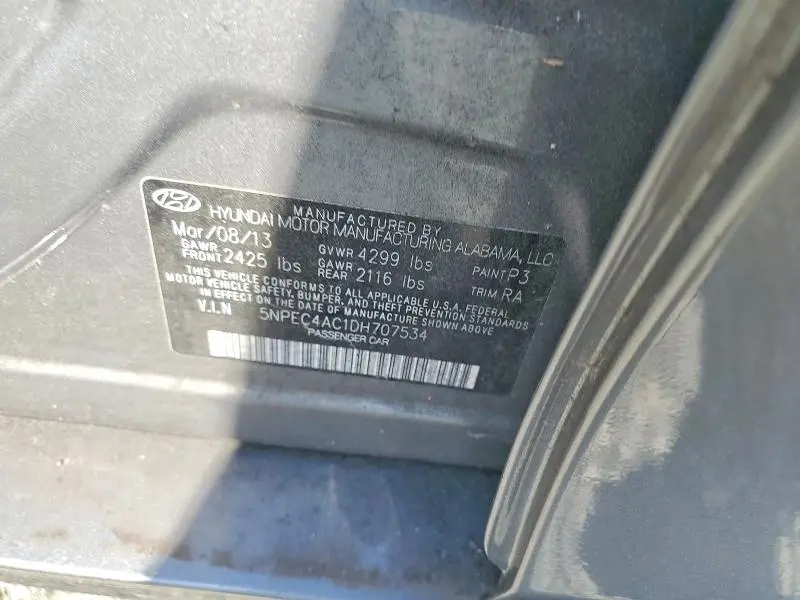 2013 HYUNDAI SONATA LIMITED  