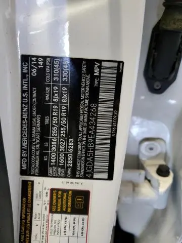 2014 MERCEDES-BENZ ML 350 4MATIC  