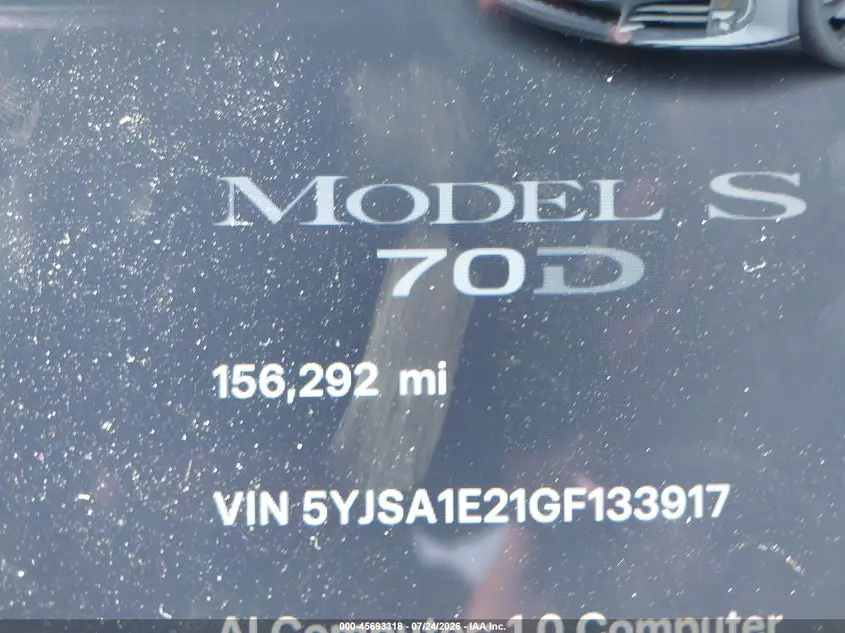 2016 TESLA MODEL S 60D/70D/75D/85D/90D