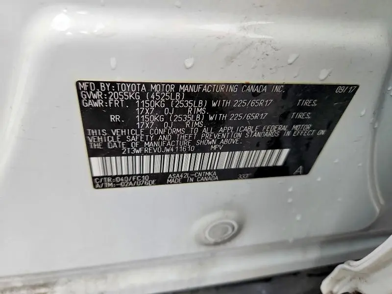 2018 TOYOTA RAV4 XLE  