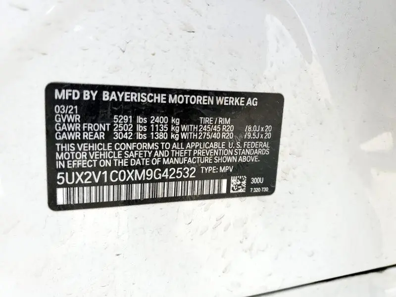 2021 BMW X4 XDRIVE30I  