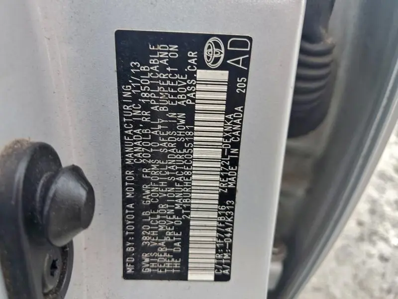 2014 TOYOTA COROLLA L  