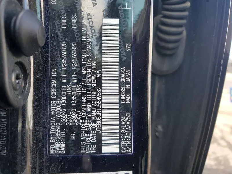 2018 TOYOTA 4RUNNER LIMITED  