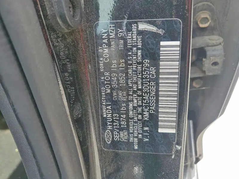 2013 HYUNDAI ACCENT GS  