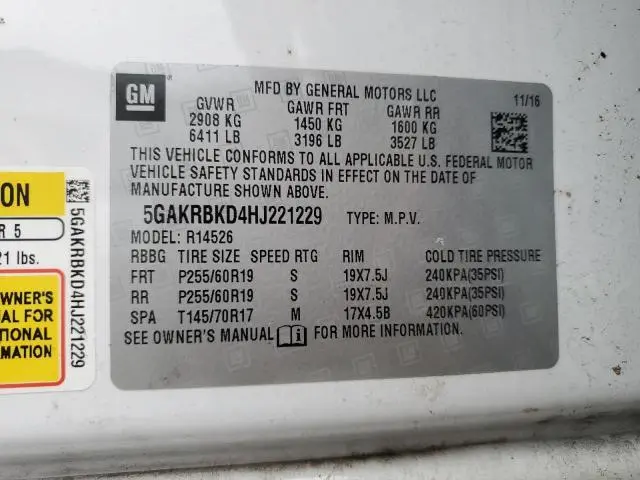 2017 BUICK ENCLAVE