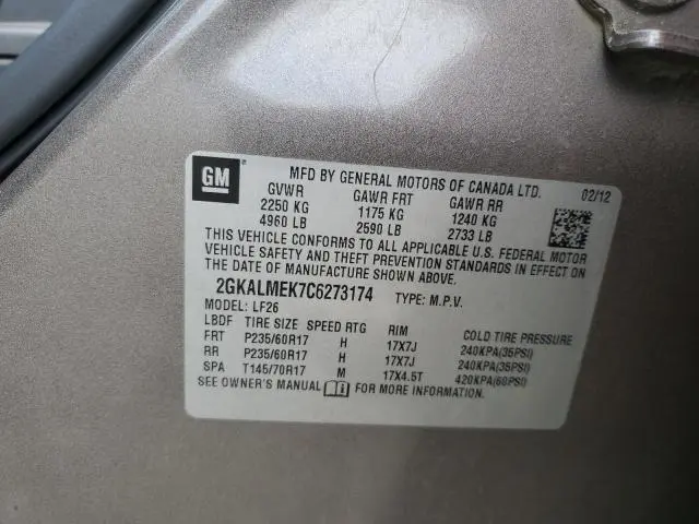 2012 GMC TERRAIN SLE  