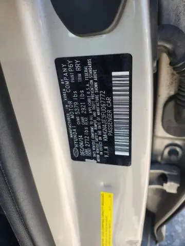 2015 HYUNDAI GENESIS 3.8L  