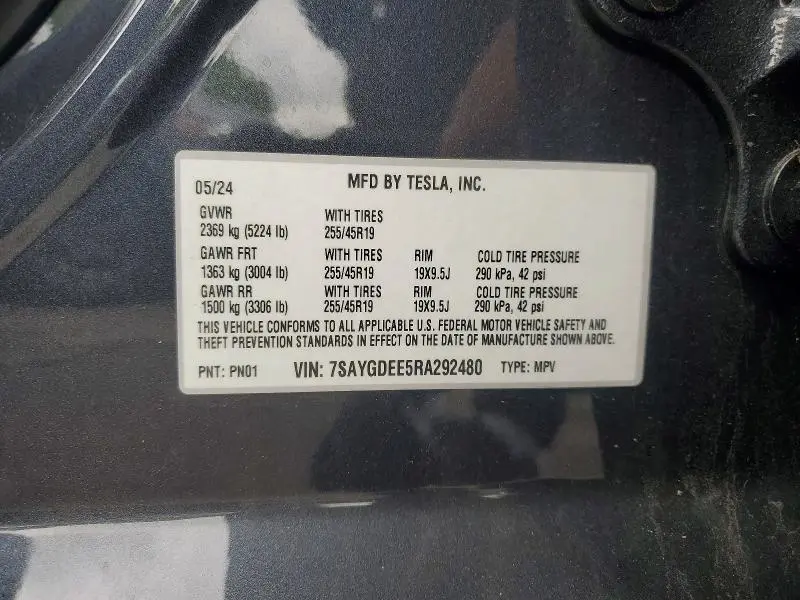 2024 TESLA MODEL Y   