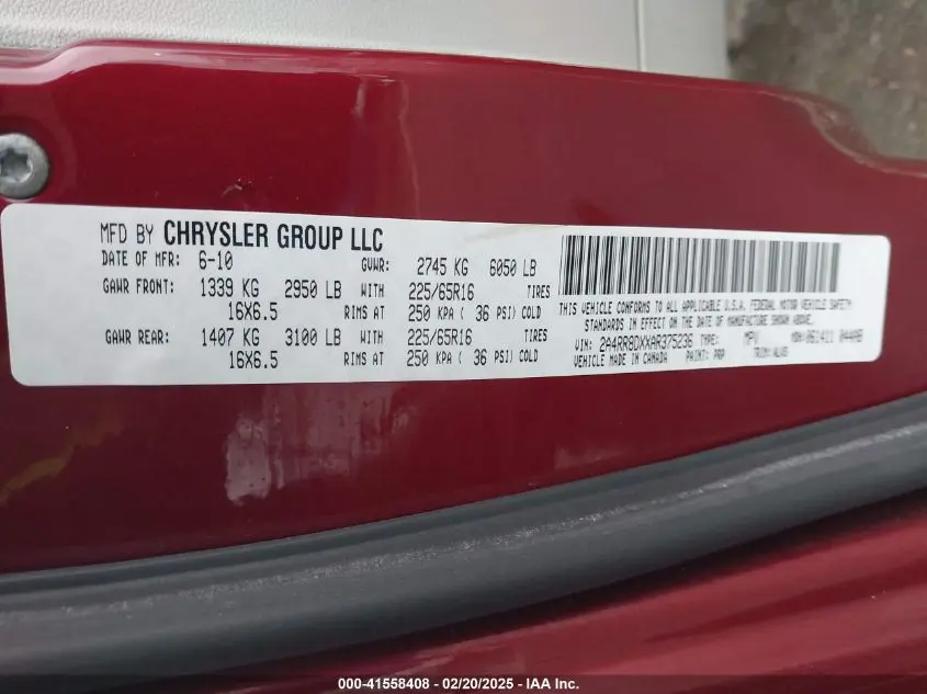 2010 CHRYSLER TOWN & COUNTRY TOURING PLUS