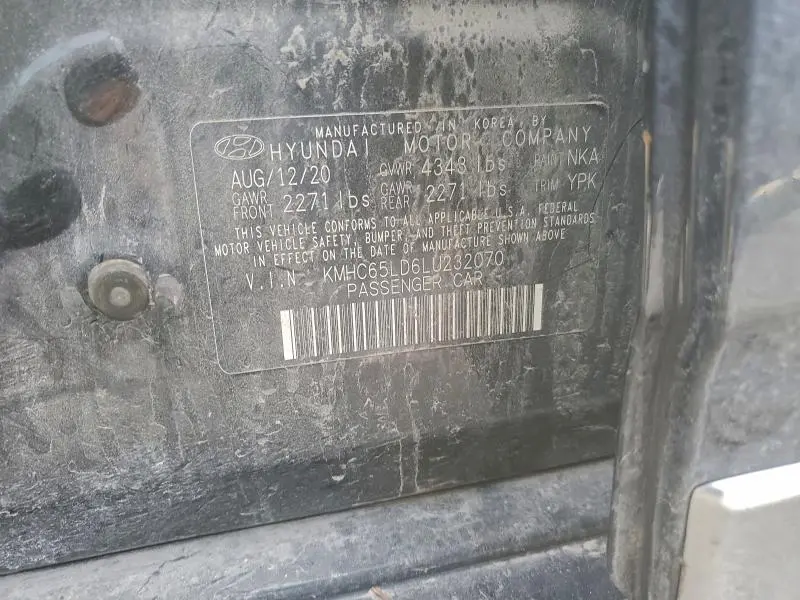 2020 HYUNDAI IONIQ SE  