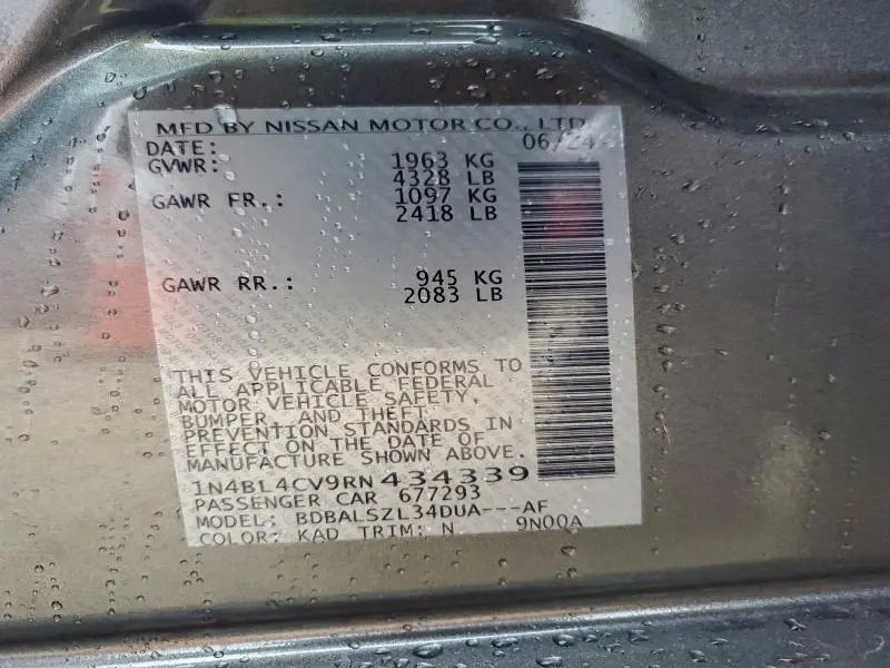 2024 NISSAN ALTIMA SR  