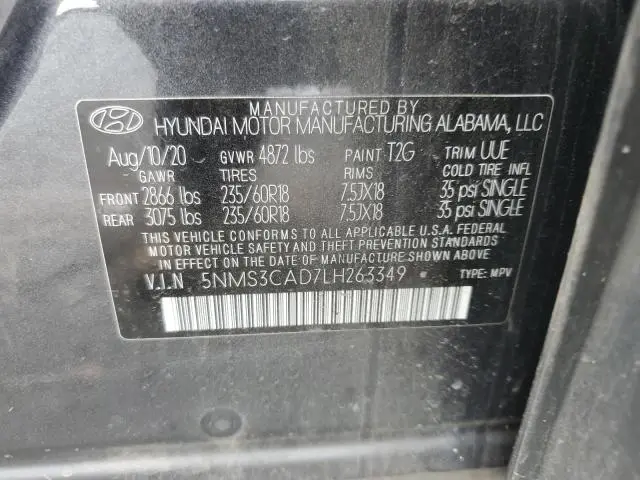 2020 HYUNDAI SANTA FE SEL  