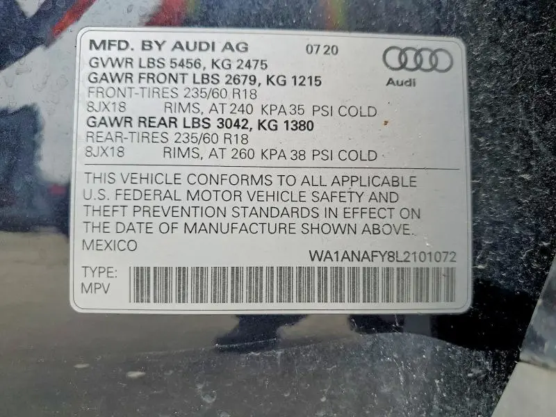 2020 AUDI Q5 PREMIUM  