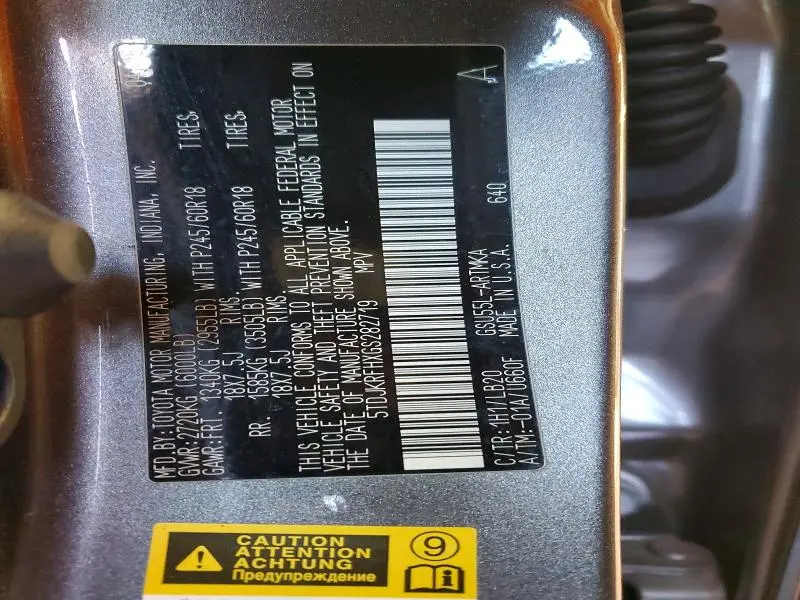 2016 TOYOTA HIGHLANDER XLE  