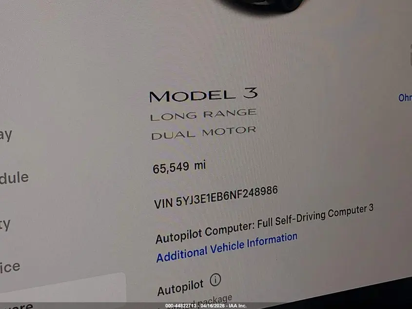 2022 TESLA MODEL 3 LONG RANGE DUAL MOTOR ALL-WHEEL DRIVE