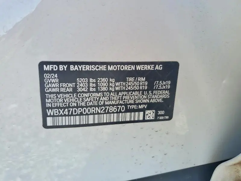 2024 BMW X3 SDRIVE30I  
