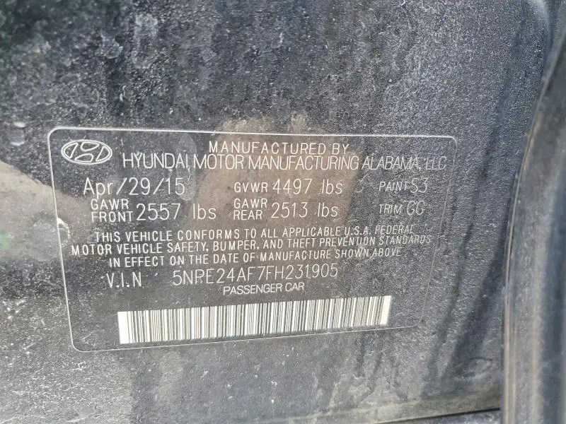 2015 HYUNDAI SONATA SE  