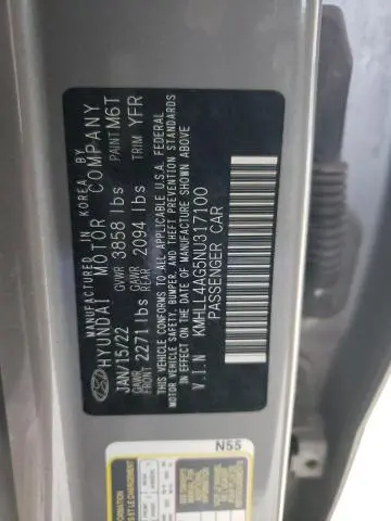 2022 HYUNDAI ELANTRA SE