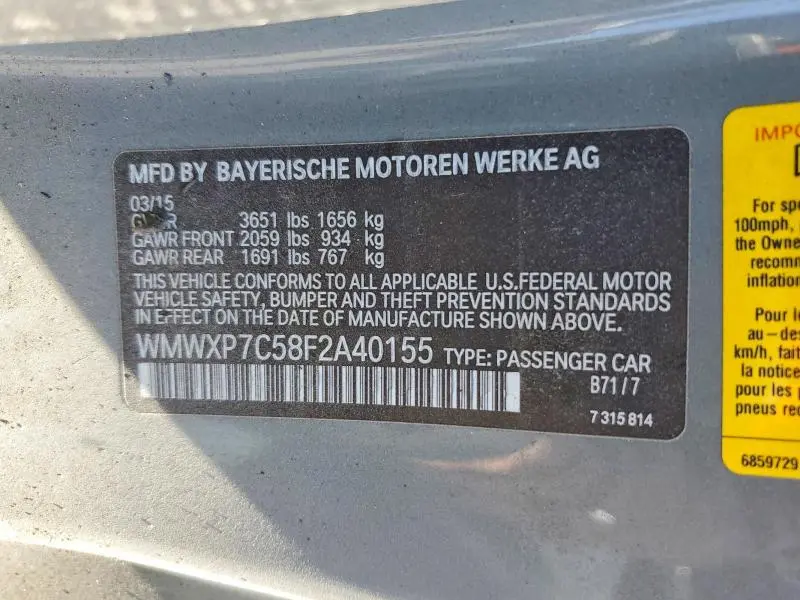 2015 MINI COOPER S  