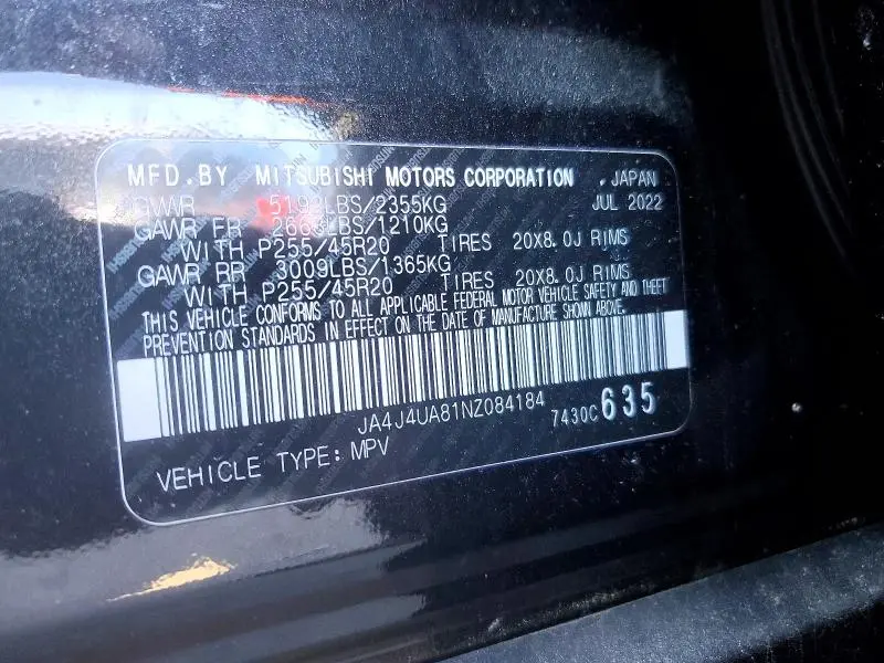2022 MITSUBISHI OUTLANDER SE  
