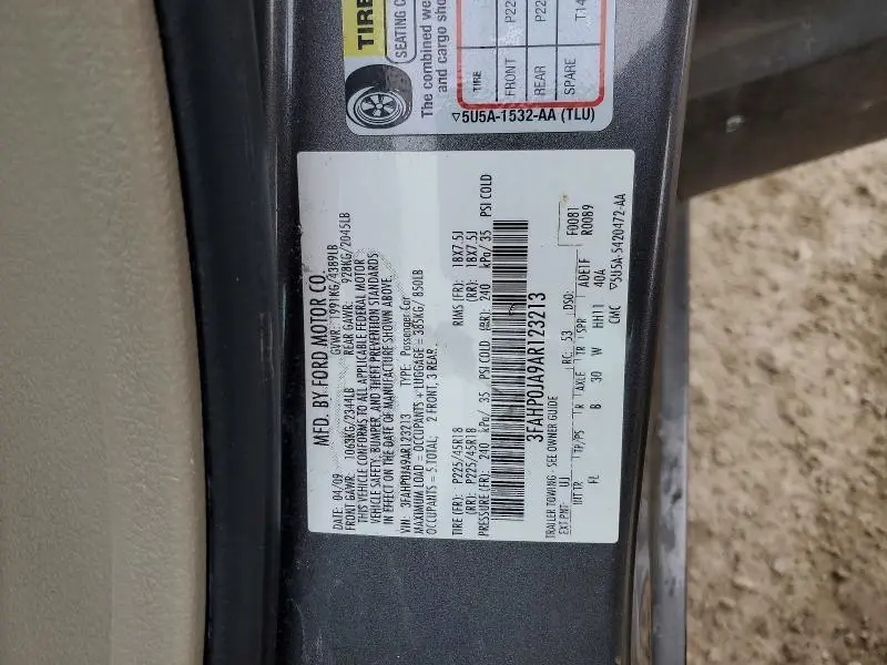 2010 FORD FUSION SEL  