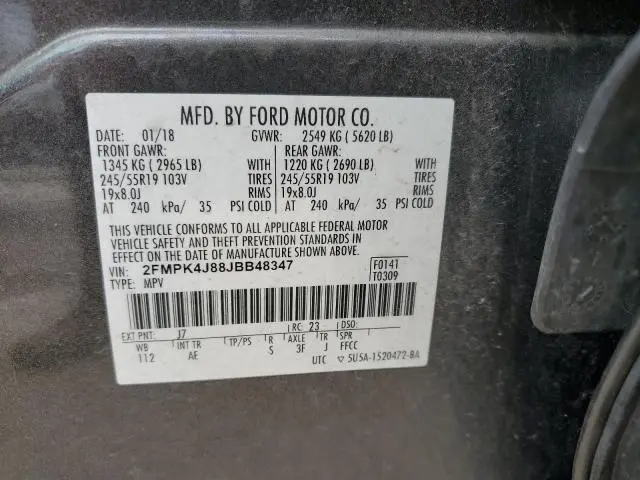 2018 FORD EDGE SEL  