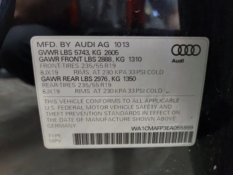 2014 AUDI Q5 TDI PREMIUM PLUS  