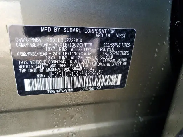 2025 SUBARU FORESTER LIMITED