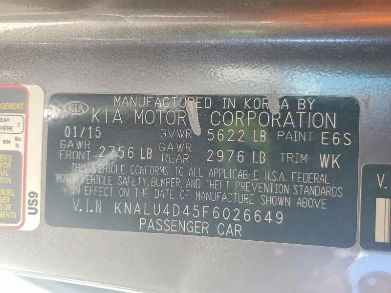 2015 KIA K900 PREMIUM  