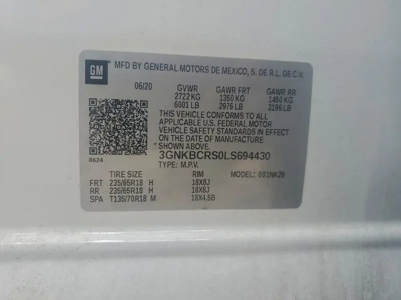 2020 CHEVROLET BLAZER 2LT  