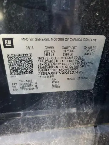 2019 CHEVROLET EQUINOX LT  