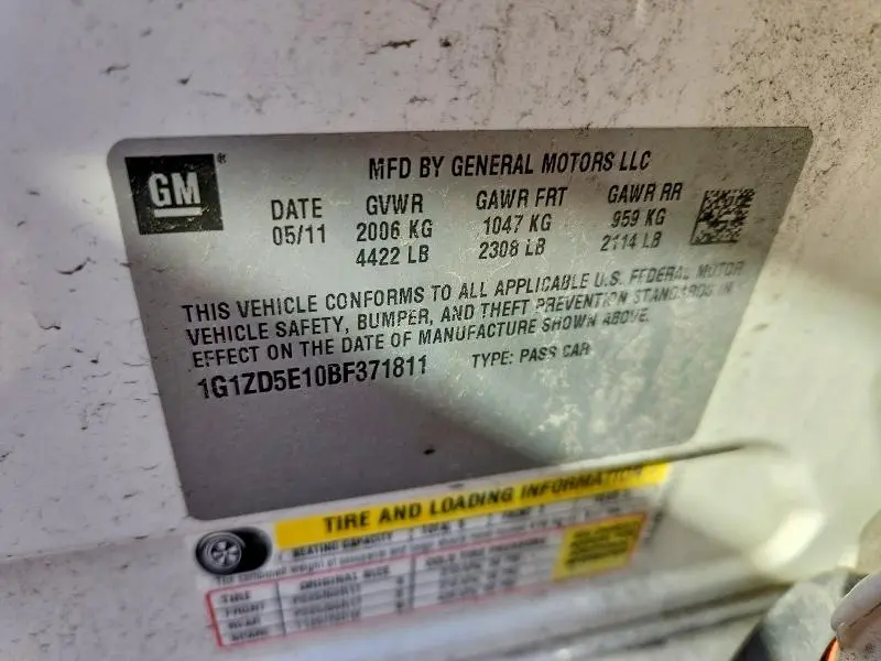 2011 CHEVROLET MALIBU 2LT  