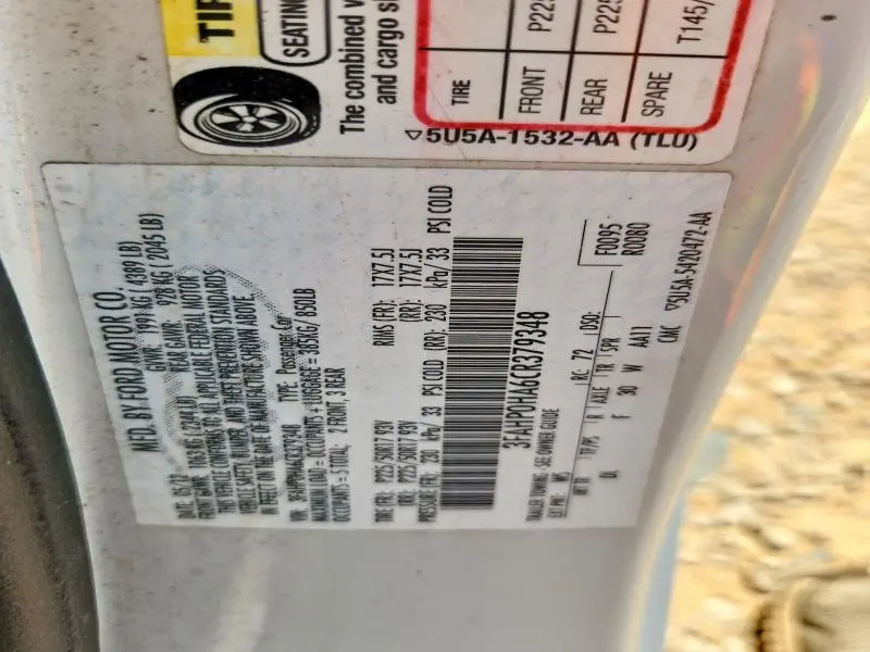 2012 FORD FUSION SE  