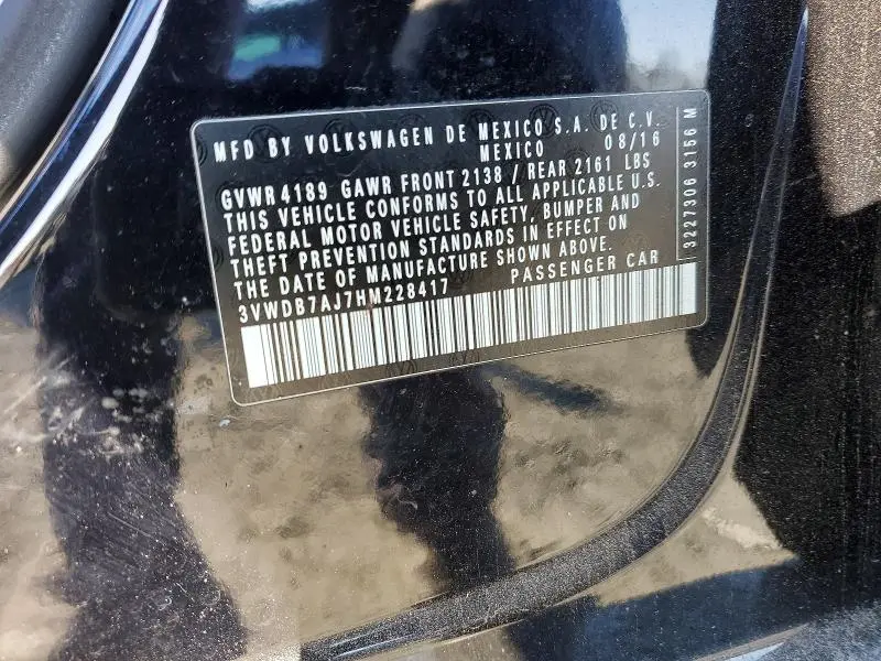 2017 VOLKSWAGEN JETTA SE  