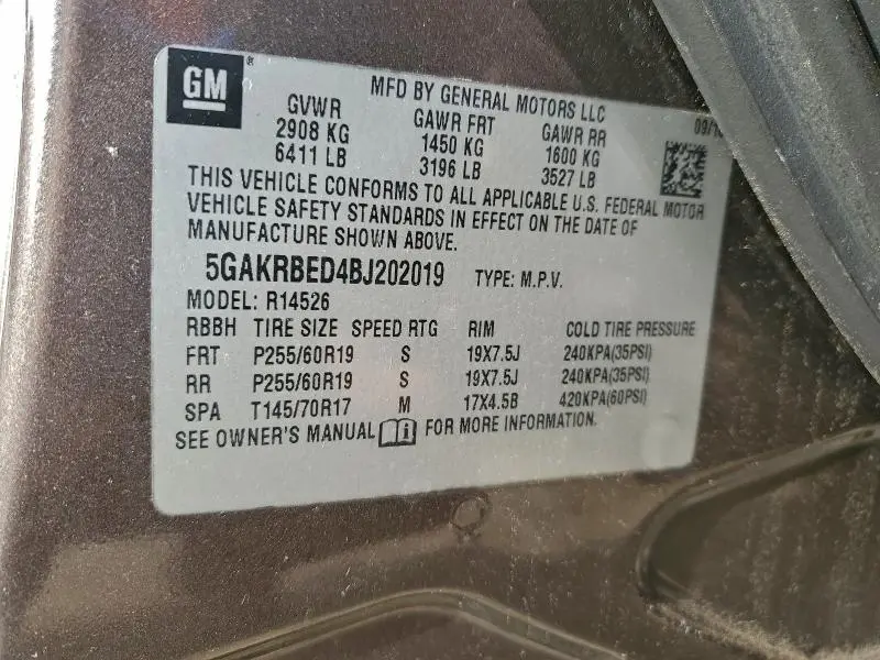 2011 BUICK ENCLAVE CXL  