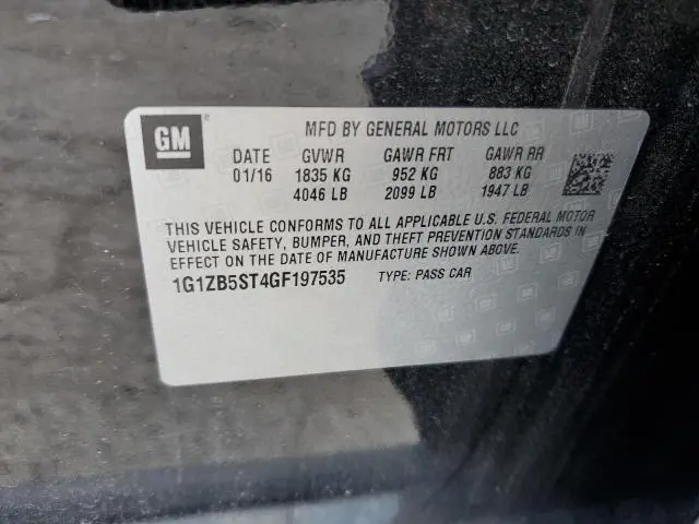 2016 CHEVROLET MALIBU LS