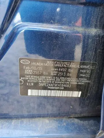 2015 HYUNDAI SONATA SE  