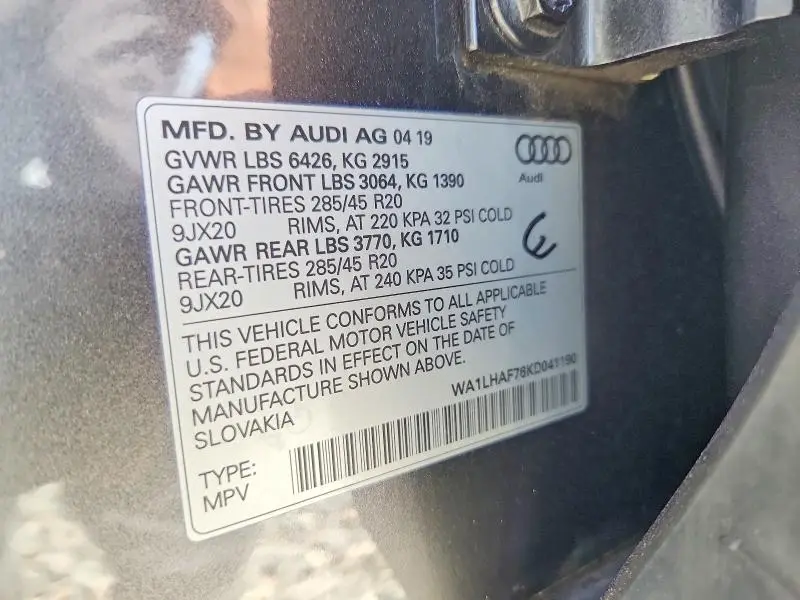 2019 AUDI Q7 PREMIUM PLUS  