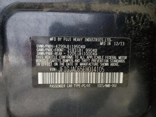 2014 SUBARU IMPREZA PREMIUM  