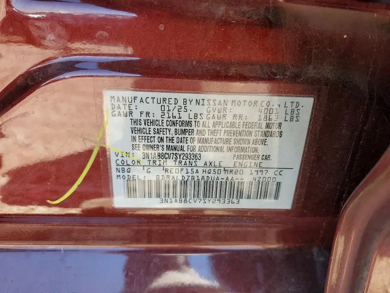 2025 NISSAN SENTRA SV  