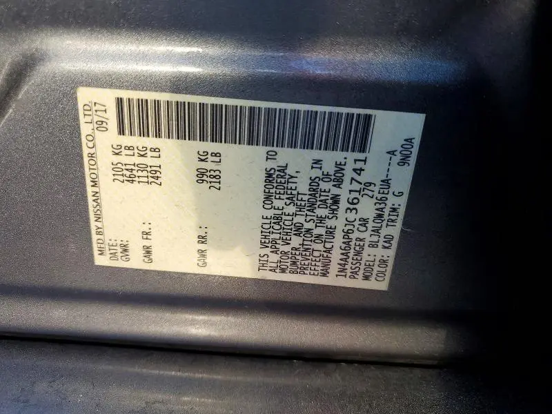 2018 NISSAN MAXIMA 3.5 S  