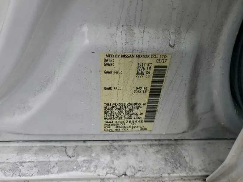 2017 NISSAN ALTIMA 2.5  